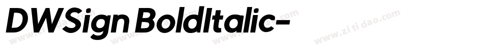 DWSign BoldItalic字体转换